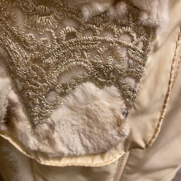 Roccobarocco real mink detailed puffer jacket, size 6 - Picture 6 of 15